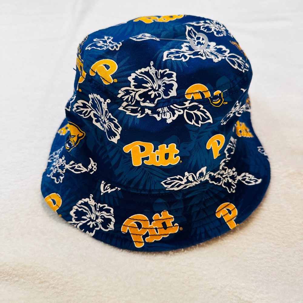 Reyn Spooner Pitt Panthers Bucket Hat Royal Blue Floral Hibiscus L/XL A566850122